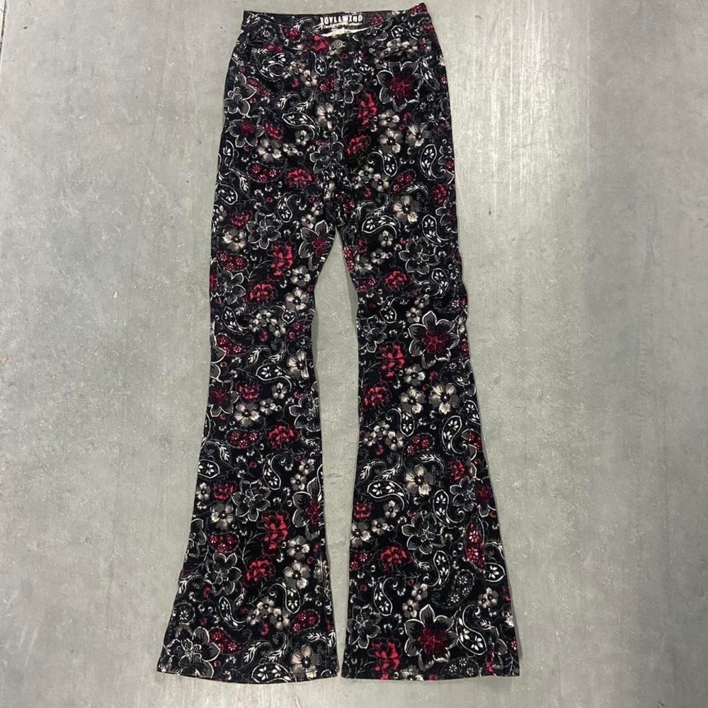 y2k‎ flare jeans Size 6 IDYLLWIND Miranda lambert floral paisley bootcut lowrise